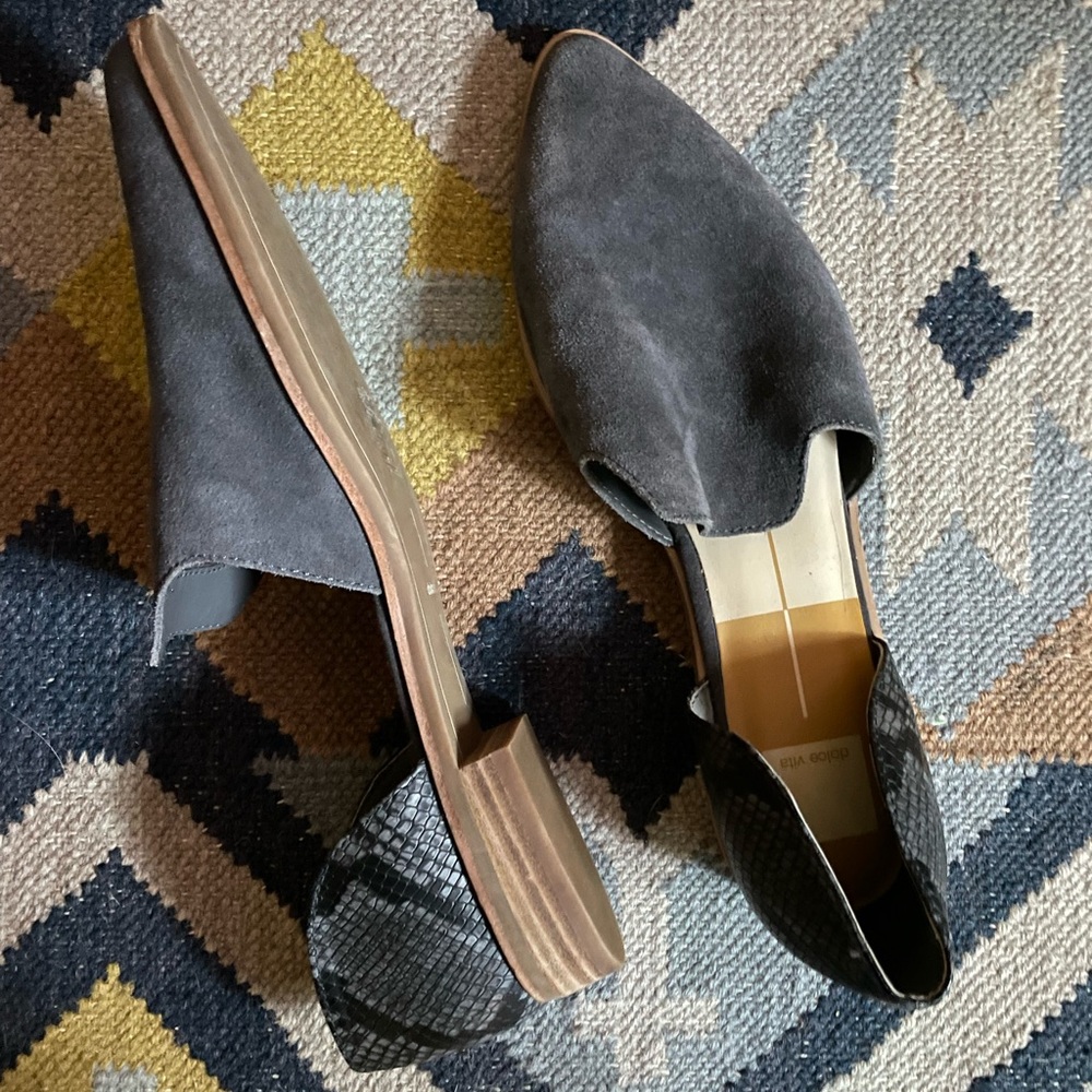 Dolce Vita flats. Size 11. Grey suede front. Great for casual wear!